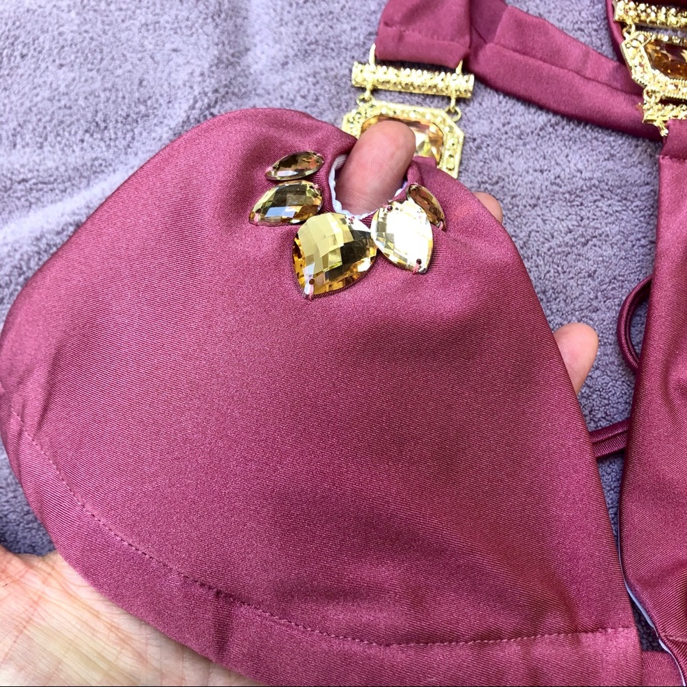 NWT Competition rhinestone plum maytime iris final sale price M fits S L fits M - Picture 13 of 16
